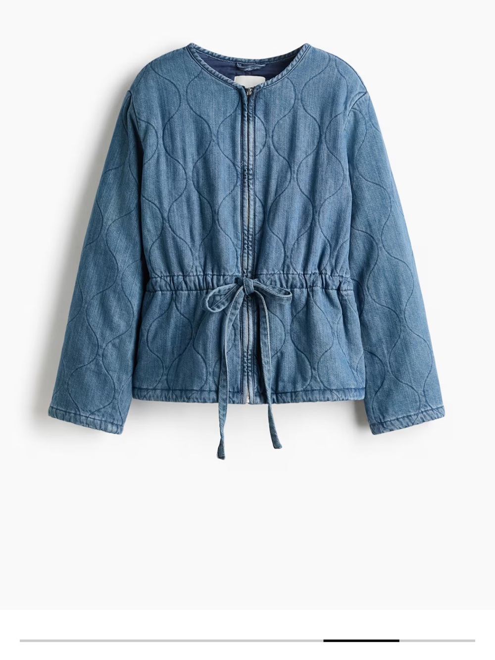 H&M Quilted Denim Jacket